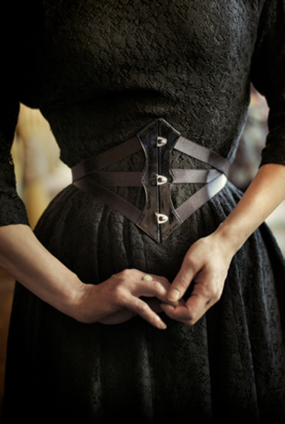 Pitch Black wrap Corset Belt