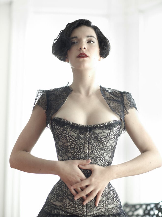 Bespoke Aziza with Straps (Satin or Brocade) - Dark Garden Unique