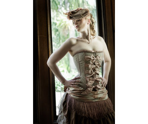 Apatico - Gothic Millinery & Harnesses - Antoinette Buckle Corset Top