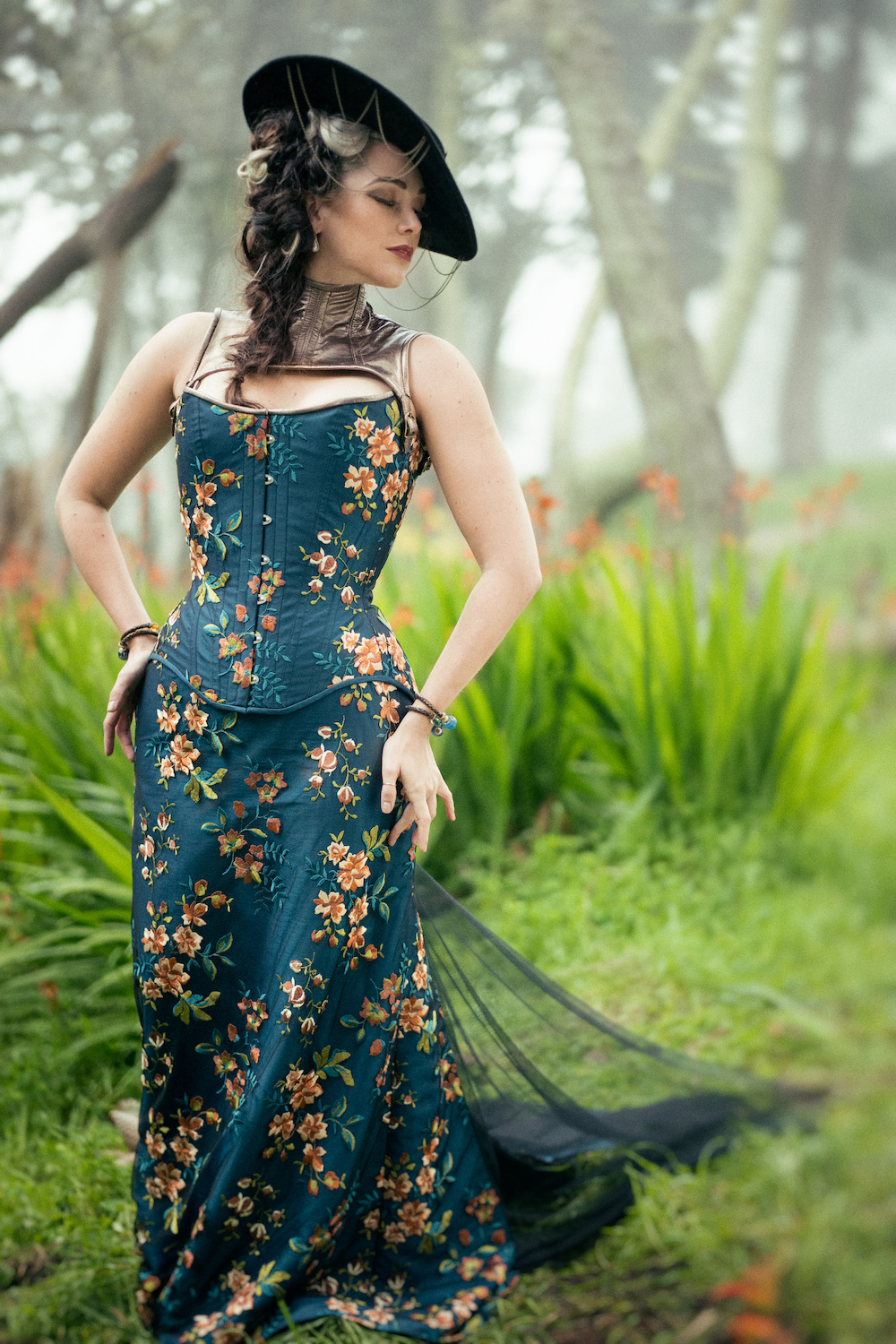 Bespoke Corset Dress (Satin or Brocade) - Dark Garden Unique Corsetry, Inc.