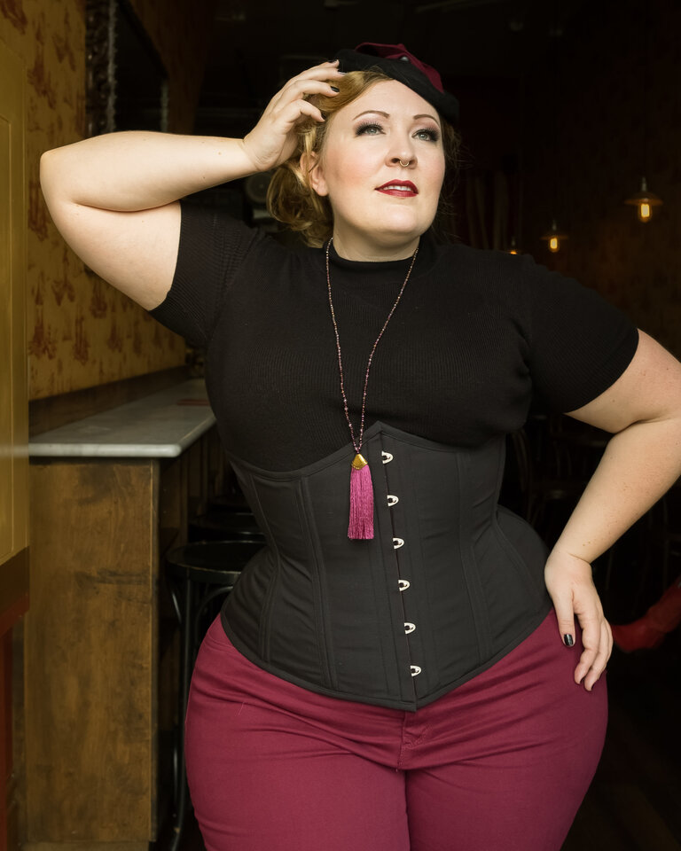 Dark Garden Signature Cupid in Black Poplin