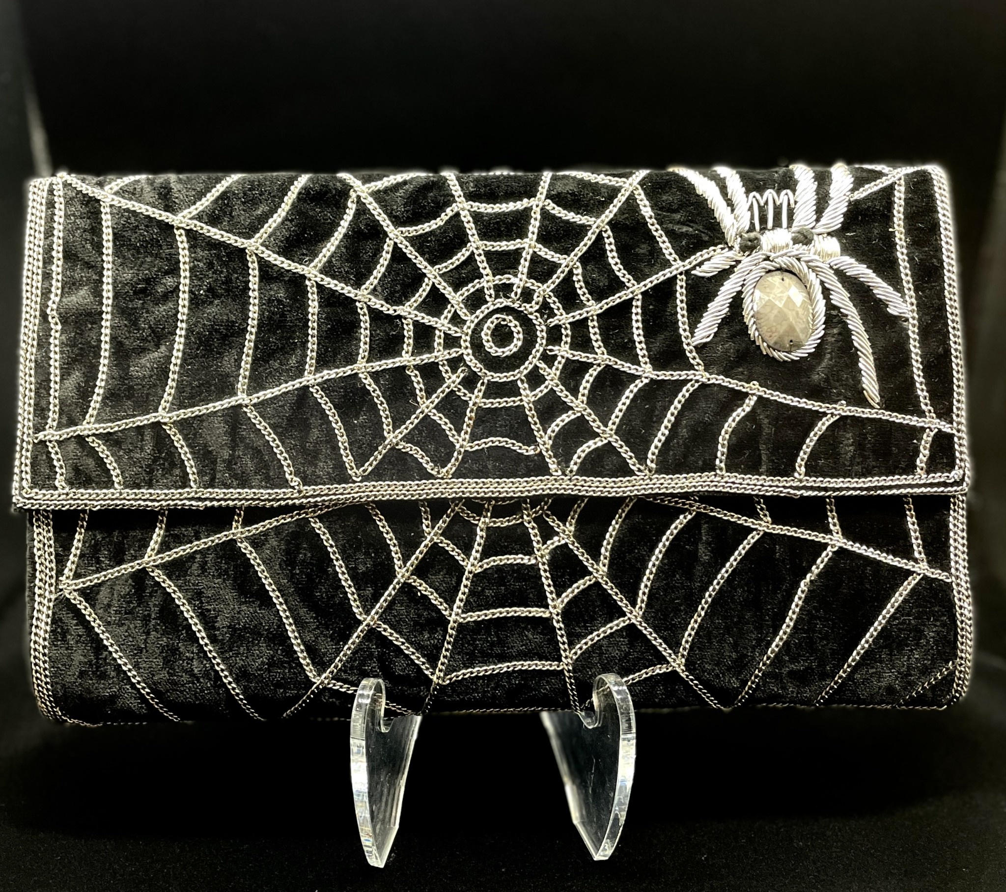 Ricki Designs Silver Rainbow Clutch - Dark Garden Unique Corsetry, Inc.