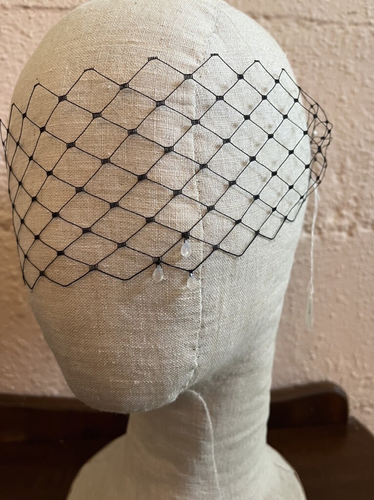 Kalico Delafay Kalico Delafay Veil Mask with Moonstone Tear Drops (any color of veil)