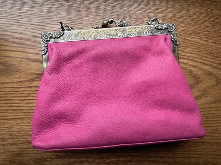 Ricki Design Ricki Designs Leather Vintage Purse Pink Medium