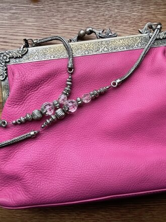 Ricki Design Ricki Designs Leather Vintage Purse Pink Medium Ricki Design Ricki Designs Leather Vintage Purse Pink Medium