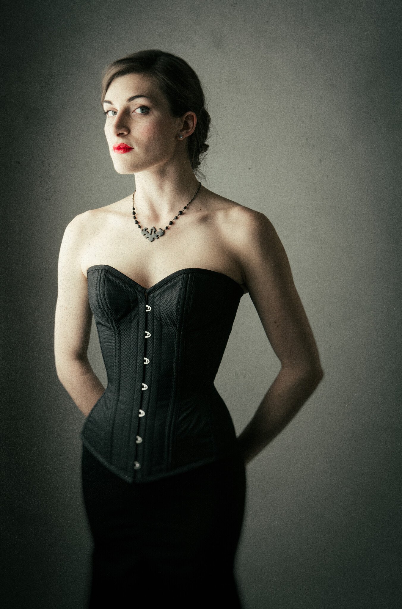 A beautifully ornate overbust corset dress in size 24 from