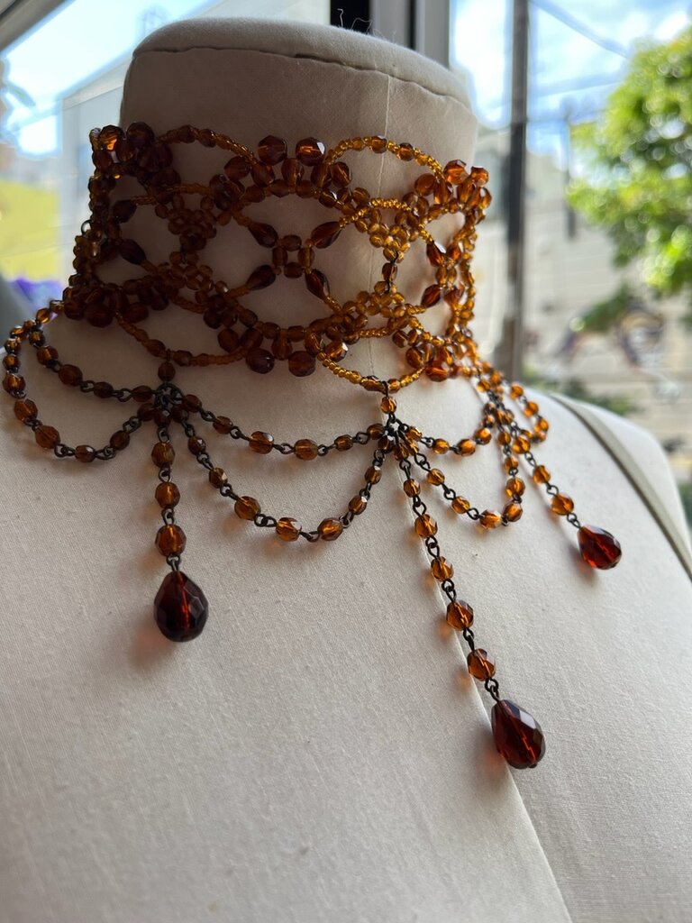 Nancy K Designs Nancy K Topaz Burnt Sienna Large Gothic Choker