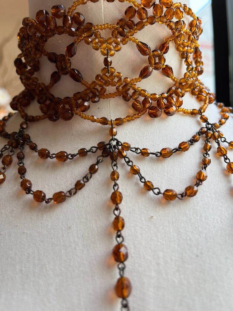 Nancy K Designs Nancy K Topaz Burnt Sienna Large Gothic Choker
