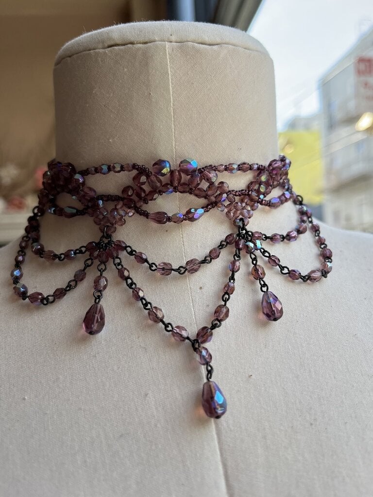 Nancy K Designs Nancy K Delicate Gothic Amethyst Choker