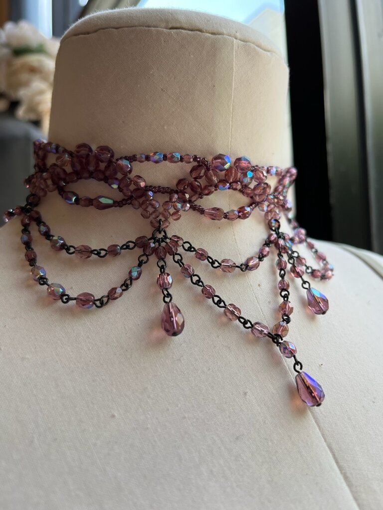 Nancy K Designs Nancy K Delicate Gothic Amethyst Choker