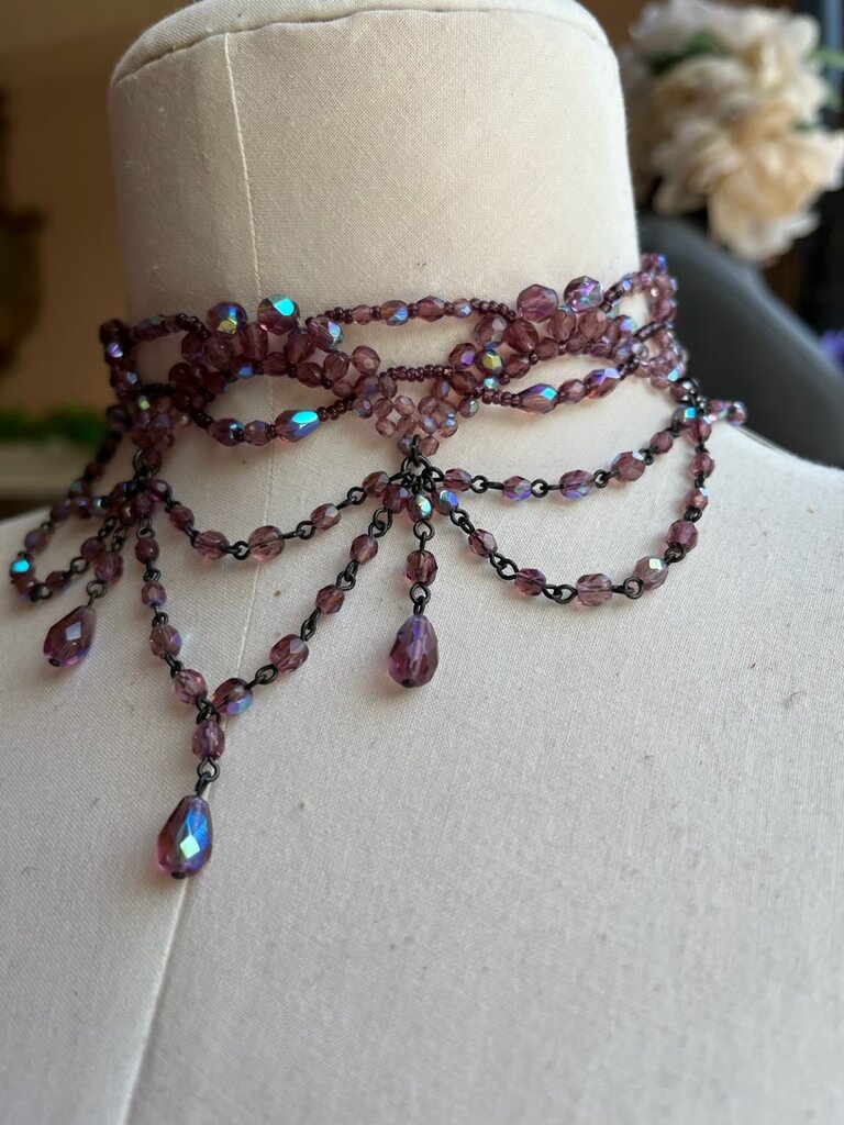 Nancy K Designs Nancy K Delicate Gothic Amethyst Choker