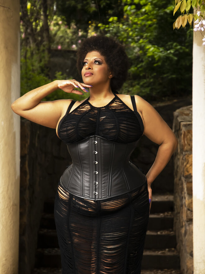 Signature Eden Underbust Waist-Training Corset - Dark Garden