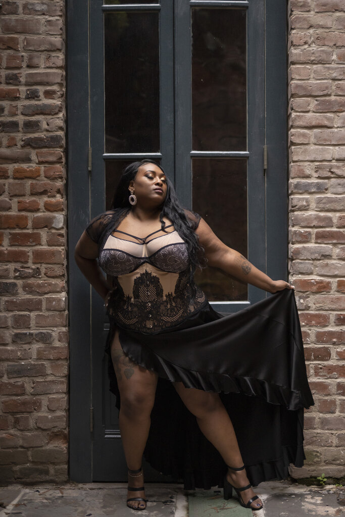 Dark Garden Signature Carmen Wrap Skirt in Sparkle Rayon [Made to Order]