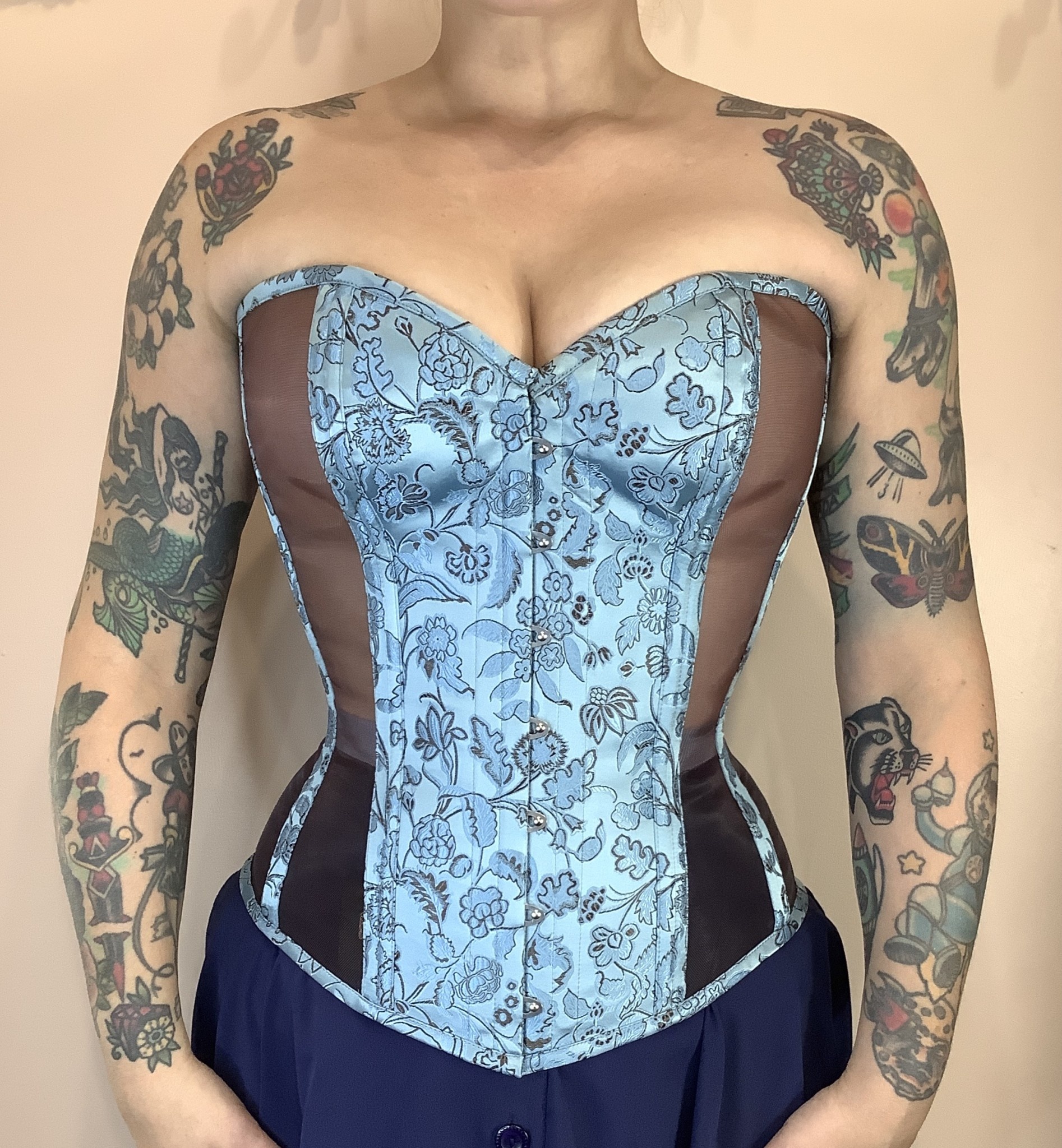 Limited Edition Blue Carnations & Chocolate Mesh Risque Valentine 28-1