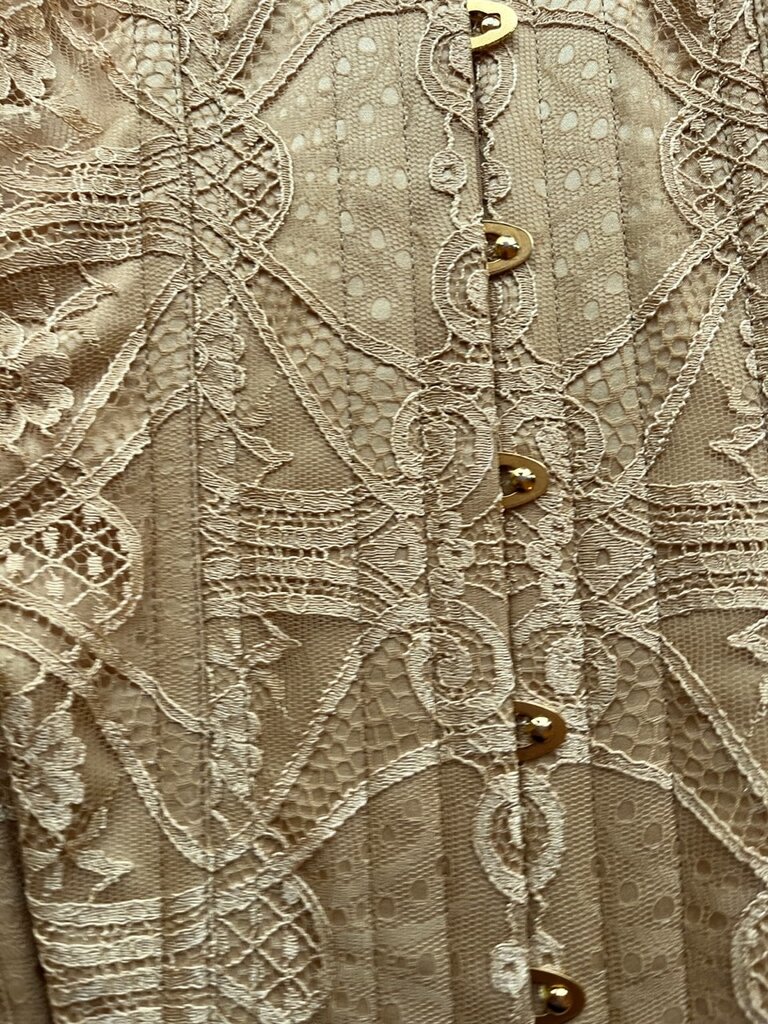 Dark Garden Sweetheart in Honey Satin with Gold Lace Overlay 22 (Limited Edition)