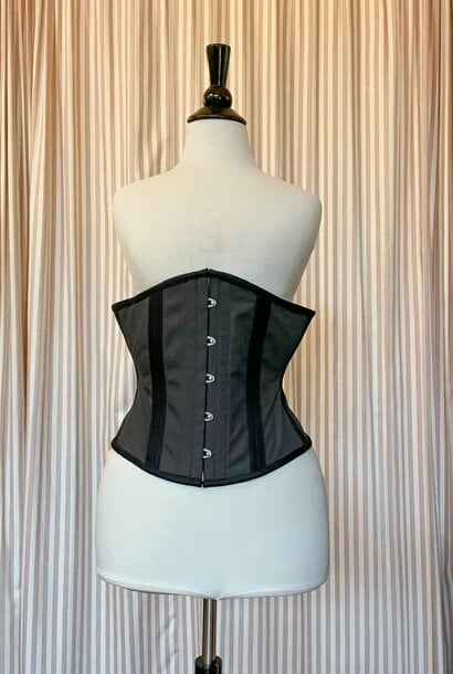 Dark Garden Limited Edition Charcoal Poplin with Black Diamond accents  Tailored Cincher 23