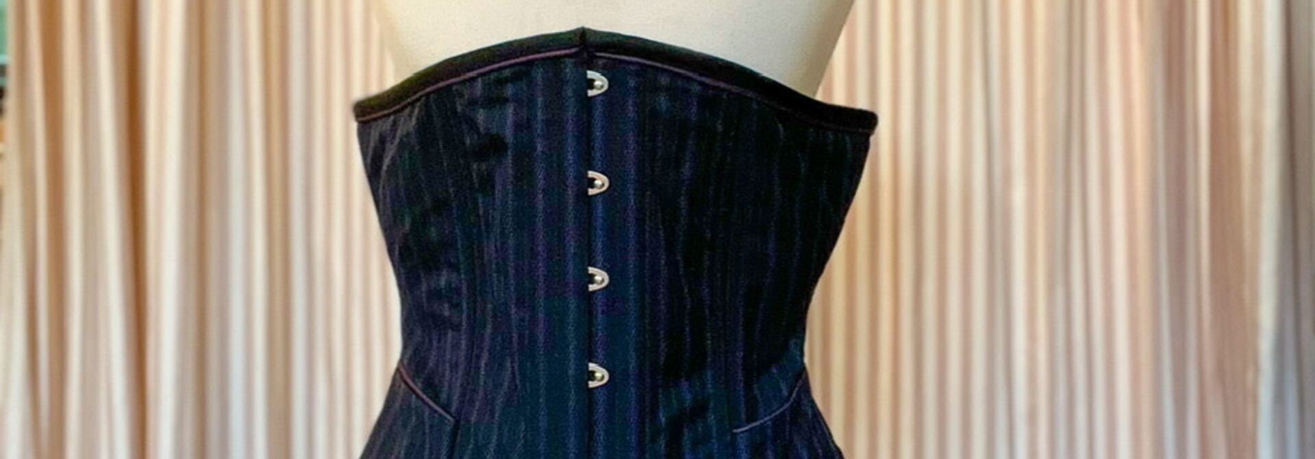 Limited Edition Purple Pinstripe Wool with Purple Piping and Pockets Tailored Cincher 27