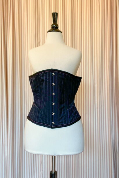 Limited Edition Purple Pinstripe Wool with Purple Piping and Pockets Tailored Cincher 27