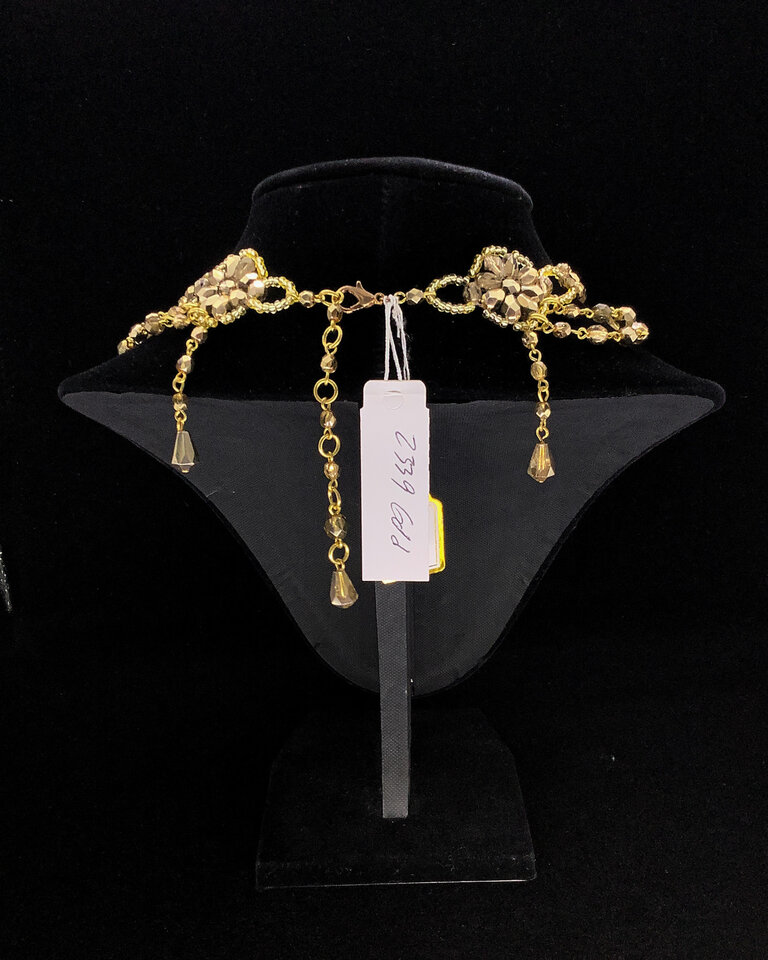 European Imports Nancy K Gold Gothic Beaded Pendant Necklace