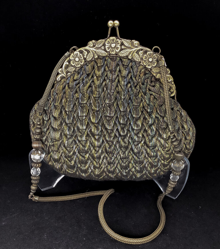 Ricki Design Ricki Designs Floral Brass Clasp Silk Clutch