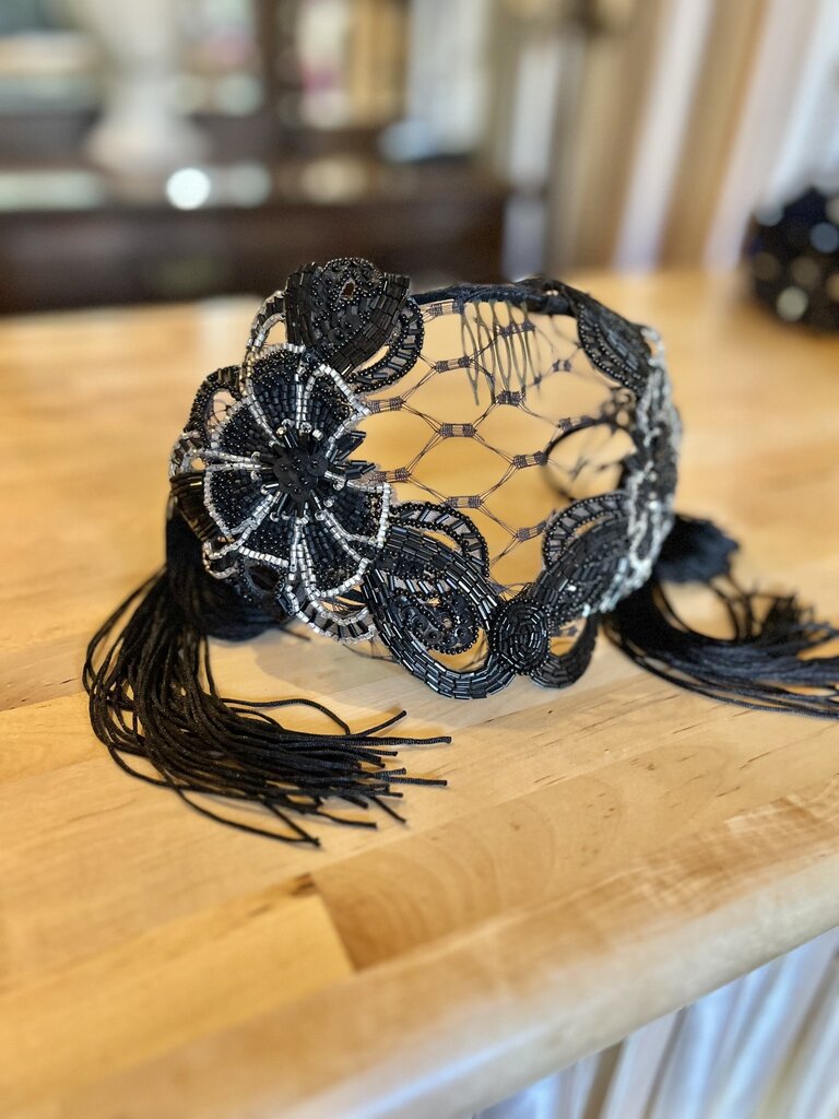 Kalico Delafay Kalico Delafay Juliette Frame with Vintage Black & Silver Beaded Pieces