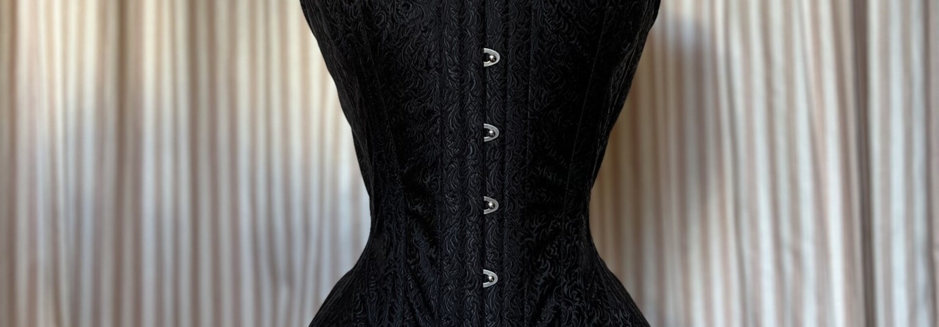 Limited Edition Black Filigree Brocade Overbust Dollymop 22