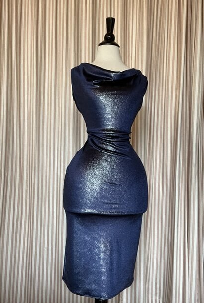 Limited Edition Sophia Dress Navy Velvet XS