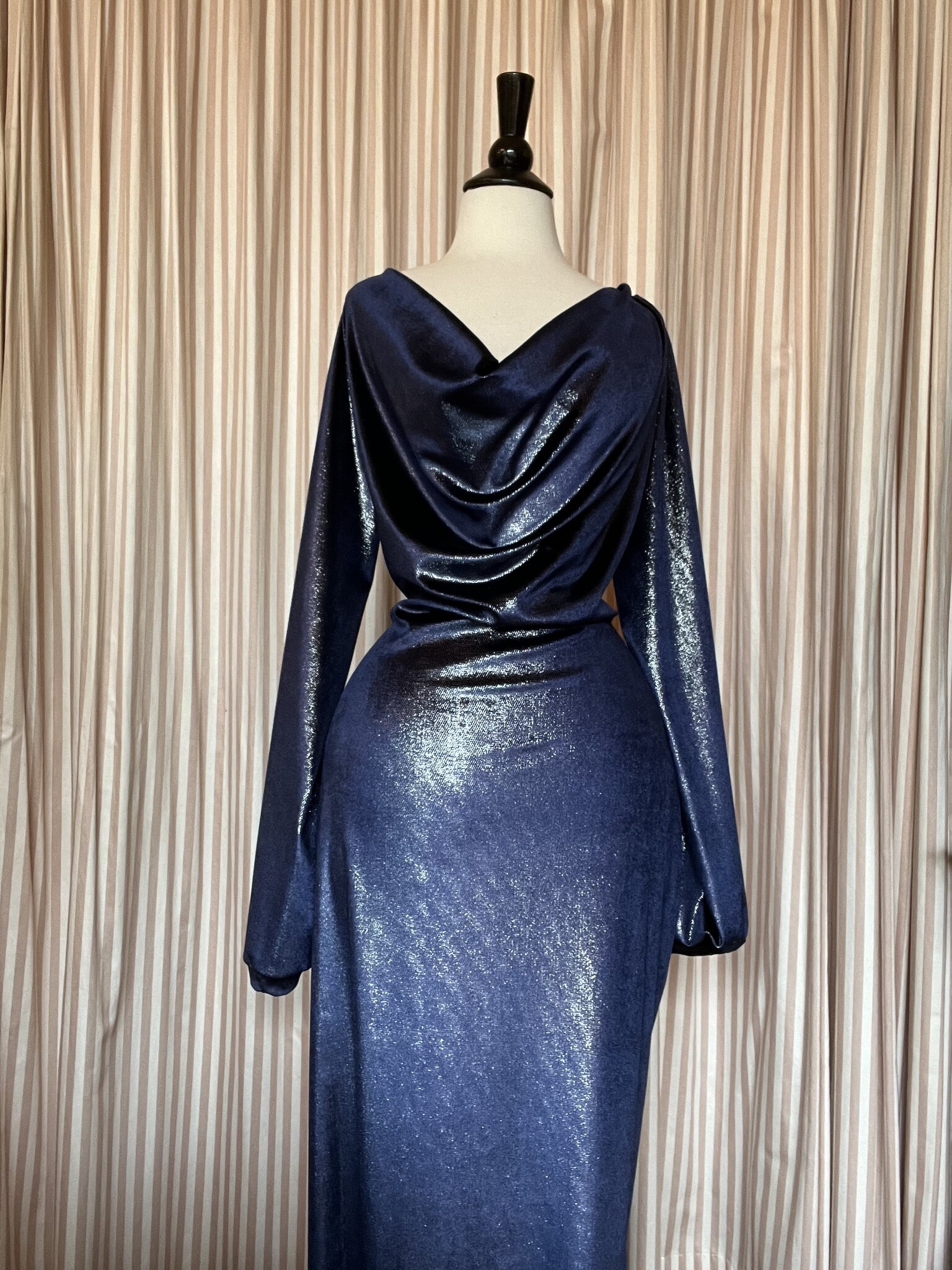 Limited Edition Sleeved Rosalind Gown Navy Velvet XXL-2