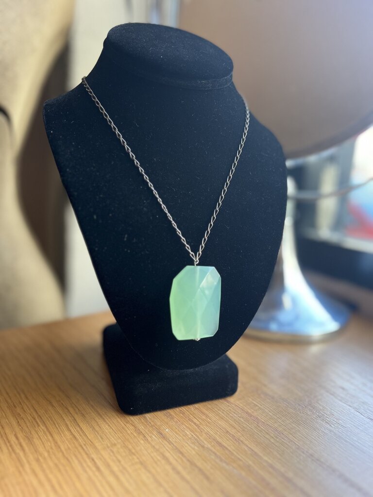 Elizabeth Jonas Cut Sea Glass Pendant Necklace