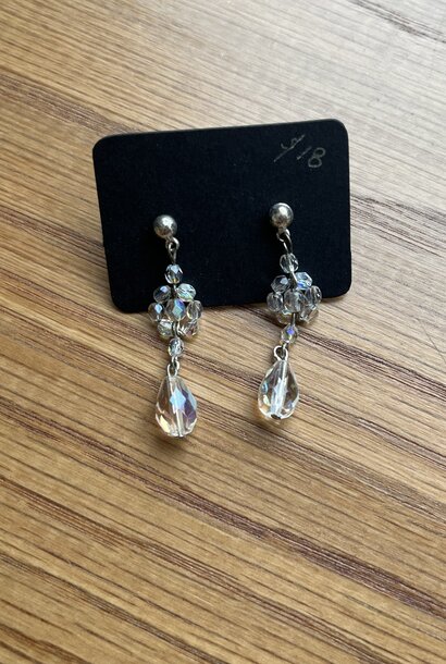 European Imports Crystal Flower Beaded Earrings