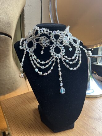 European Imports Nancy K Ornate Medium Crystal Beaded Gothic Choker European Imports Nancy K Ornate Medium Crystal Beaded Gothic Choker