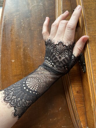 Dark Garden Fingerless Lace Gloves