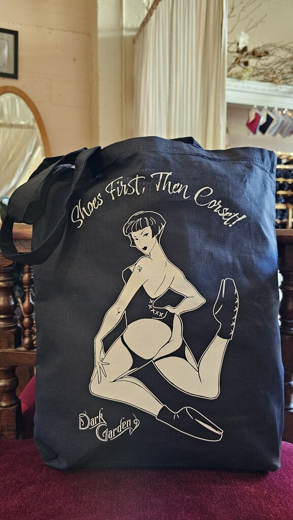 Pop Antique for Dark Garden Shoes First, Then Corset Tote