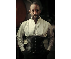 Signature Made To Order Tailored Cincher Black Leather Dark Garden Unique Corsetry Inc