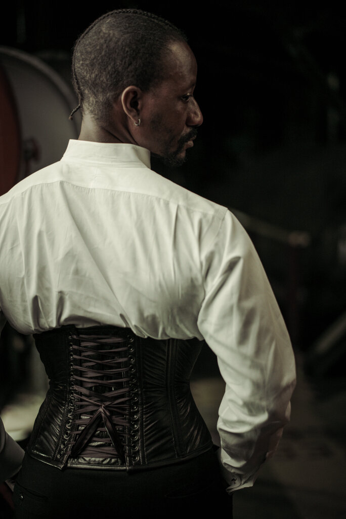 Dark Garden Signature Tailored Cincher in Black Leather [Made To Order]