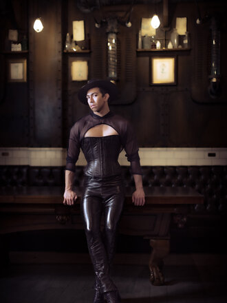 Dark Garden Victorian in Leather [Made To Order]