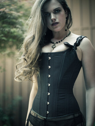 Dark Garden Signature Alexandra in Black Poplin