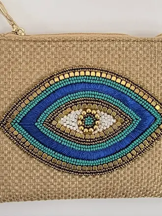 Ricki Design Ricki Designs Beaded Evil Eye Zipper Pouch Ricki Design Ricki Designs Beaded Evil Eye Zipper Pouch