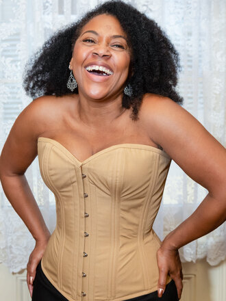 Dark Garden Signature Valentine in Cafe Au Lait Poplin Dark Garden Signature Valentine in Cafe Au Lait Poplin