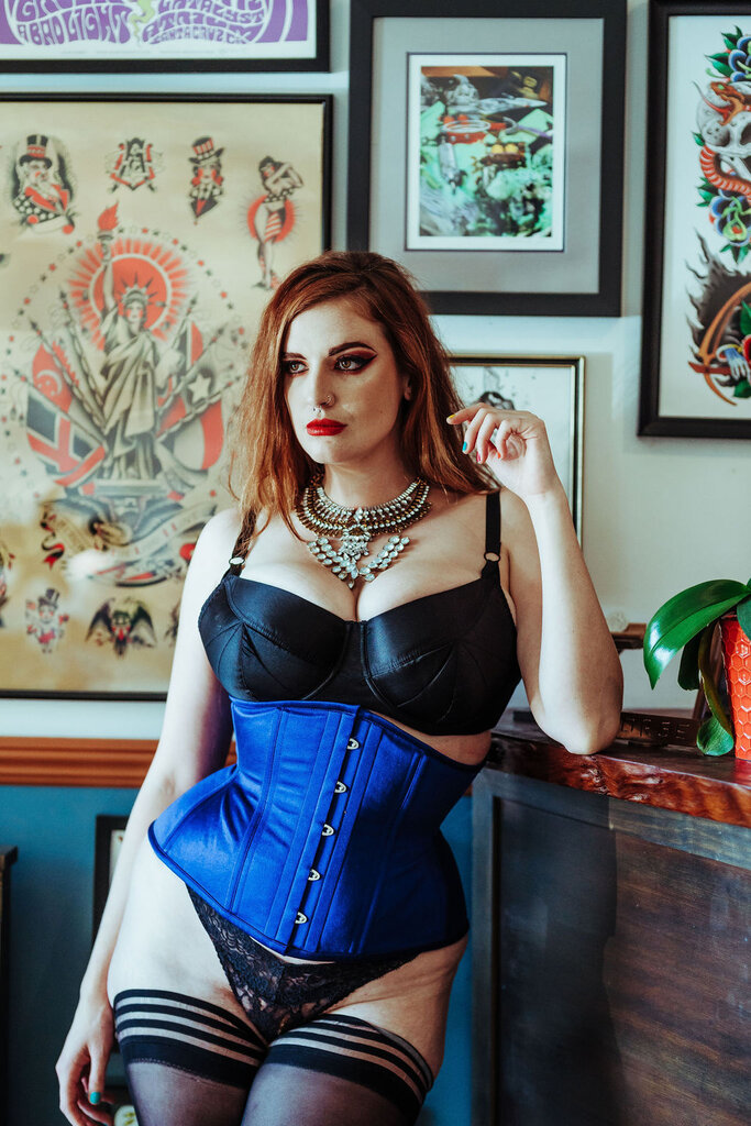 Dark Garden Signature Cincher in Satin [Made To Order]
