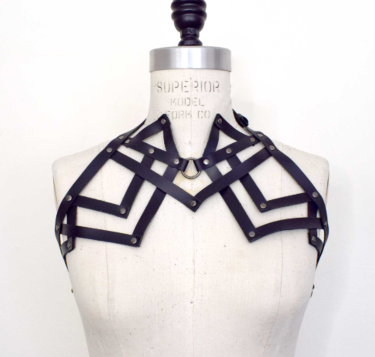 Love Lorn Lingerie LoveLornLingerie Vesta High Neck Leather Harness