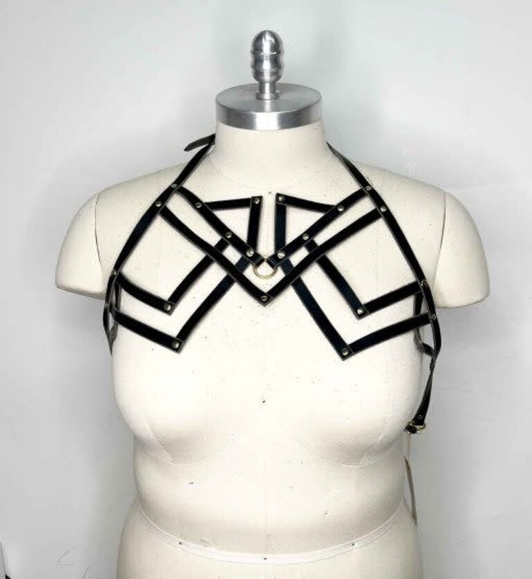 Love Lorn Lingerie LoveLornLingerie Vesta High Neck Leather Harness