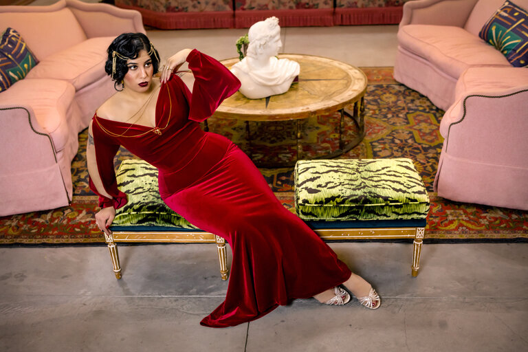 Dark Garden Rosalind Gown in Velvet [Made To Order]
