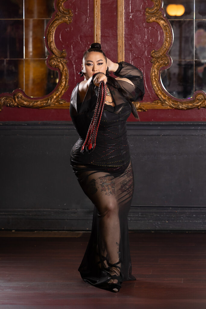 Dark Garden Sheer Rosalind Gown [Made to Order]