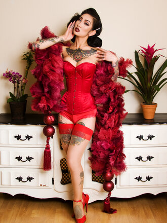 Dark Garden Sweetheart in Satin [Made To Order]