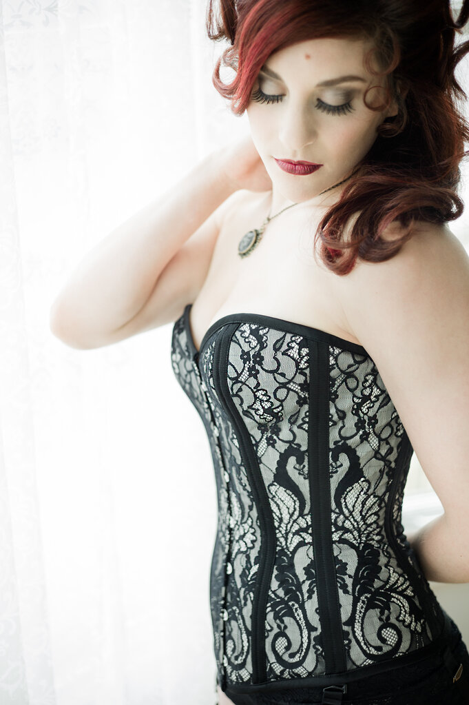 Dark Garden Signature Sweetheart with Lace Overlay [Made To Order]