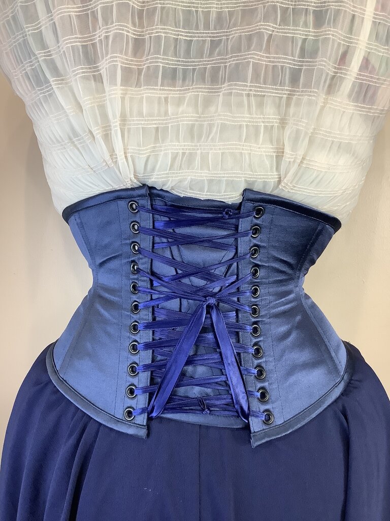 Dark Garden Navy Blue Satin Waspie 24 (Limited Edition)