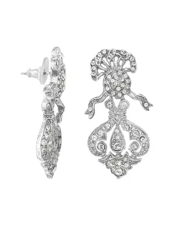 1928 Jewelry Antiquities Couture Crystal Repertoire Drop Earrings 1928 Jewelry Antiquities Couture Crystal Repertoire Drop Earrings