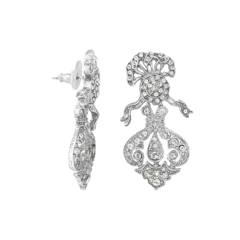 1928 Jewelry Antiquities Couture Crystal Repertoire Drop Earrings