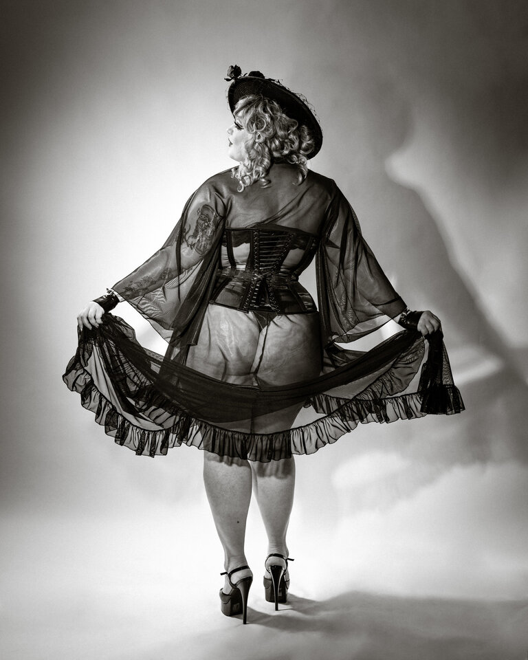 Miss Dark Garden Sheer Carmen Wrap Skirt [Made to Order]
